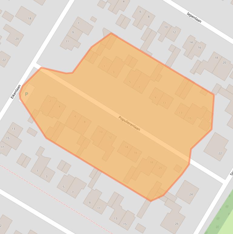 Kaart van postcodegebied 5071CH.