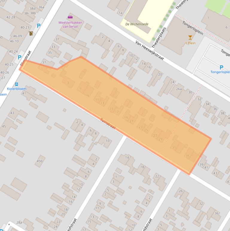 Kaart van postcodegebied 5071CP.