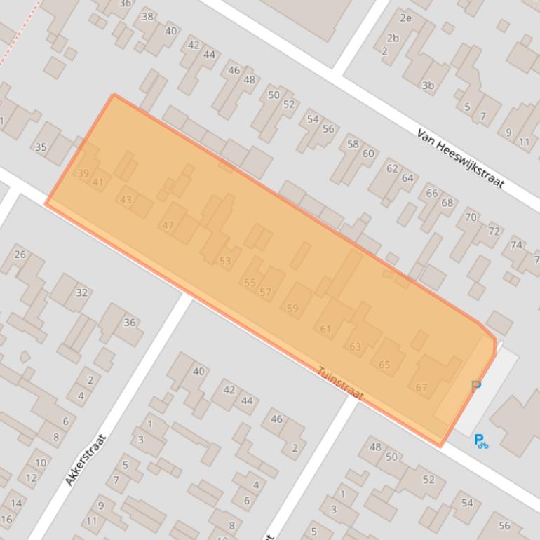 Kaart van postcodegebied 5071CR.