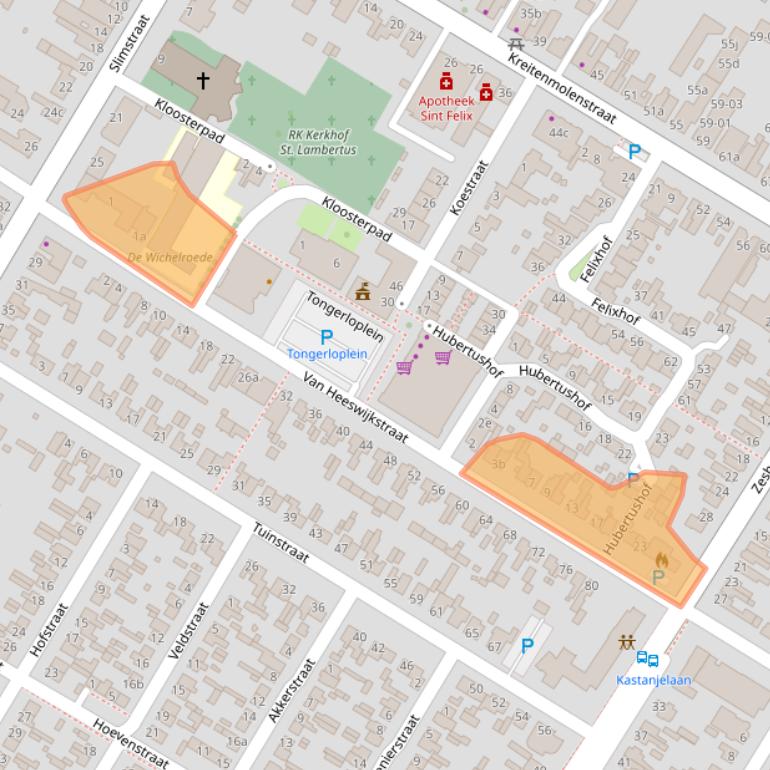 Kaart van postcodegebied 5071CT.