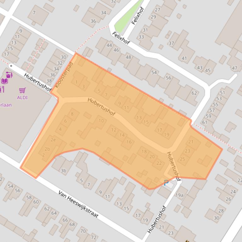 Kaart van postcodegebied 5071CZ.