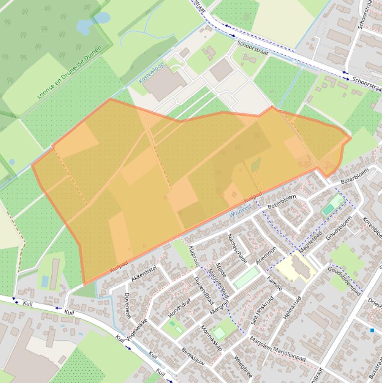 Kaart van postcodegebied 5071EP.
