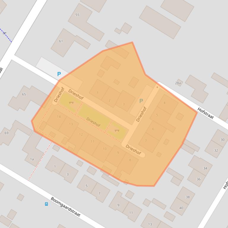 Kaart van postcodegebied 5071ET.