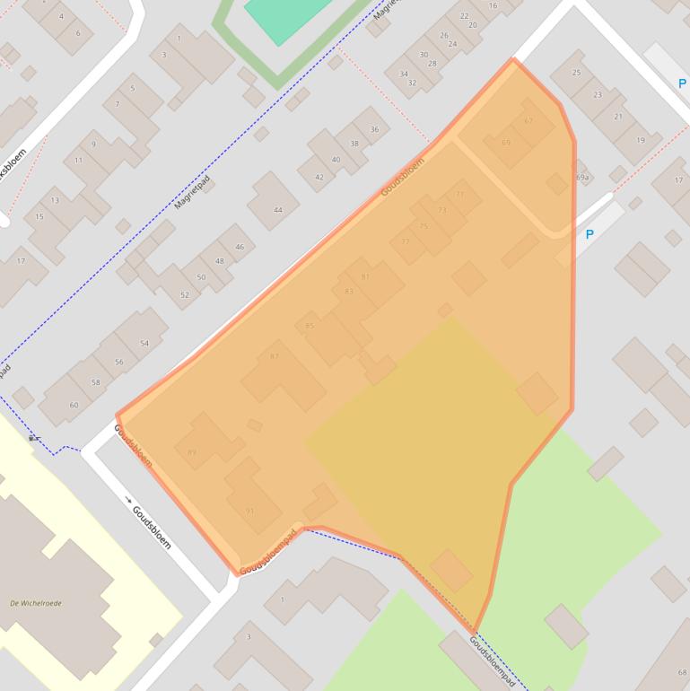 Kaart van postcodegebied 5071EW.