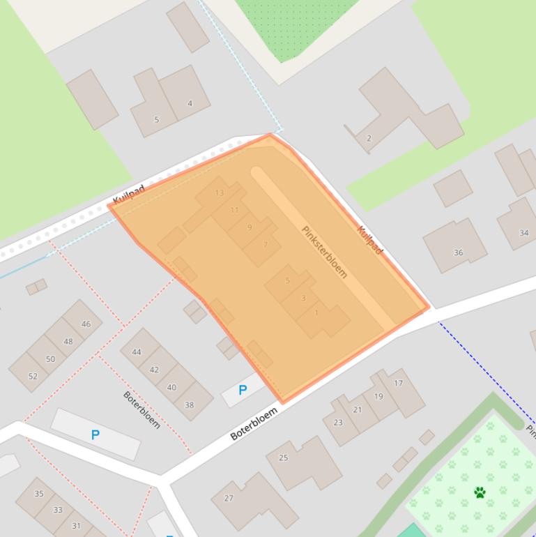 Kaart van postcodegebied 5071GE.