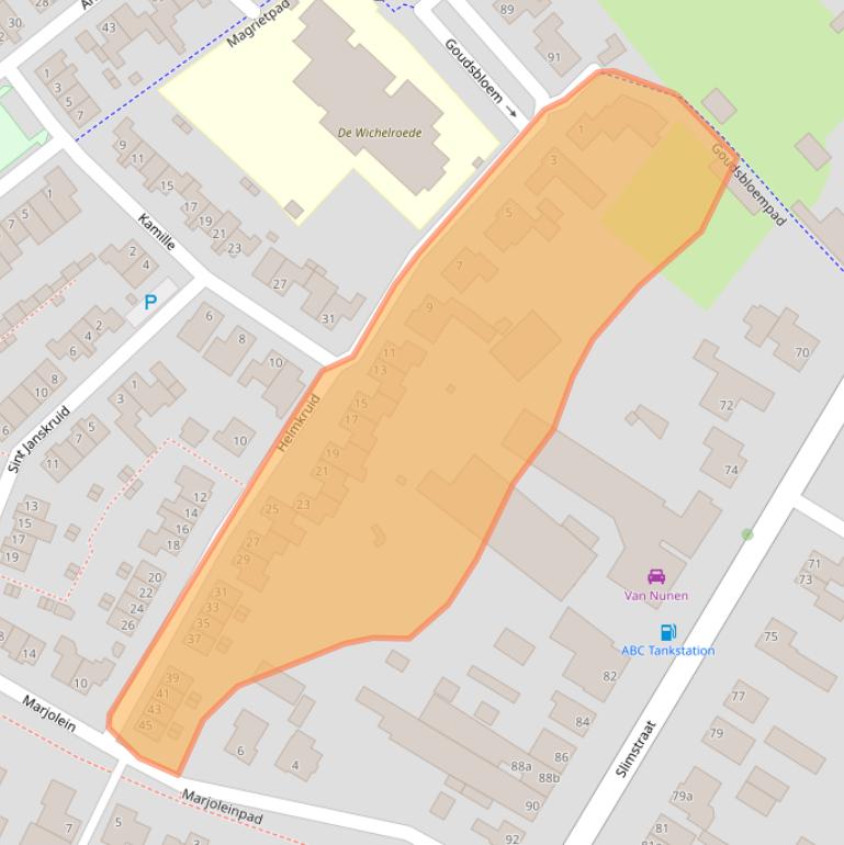 Kaart van postcodegebied 5071GH.