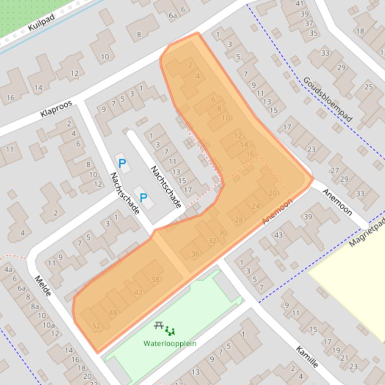 Kaart van postcodegebied 5071GR.