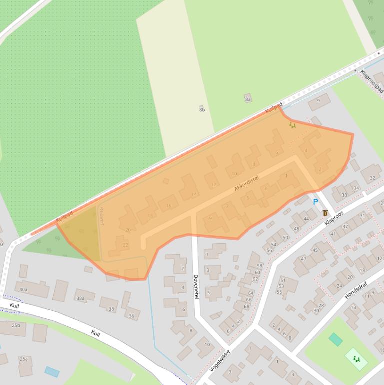 Kaart van postcodegebied 5071HS.