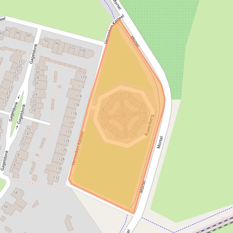 Kaart van postcodegebied 5071KX.