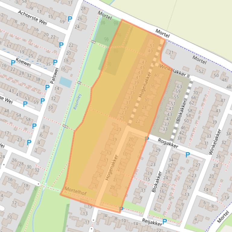 Kaart van postcodegebied 5071LG.