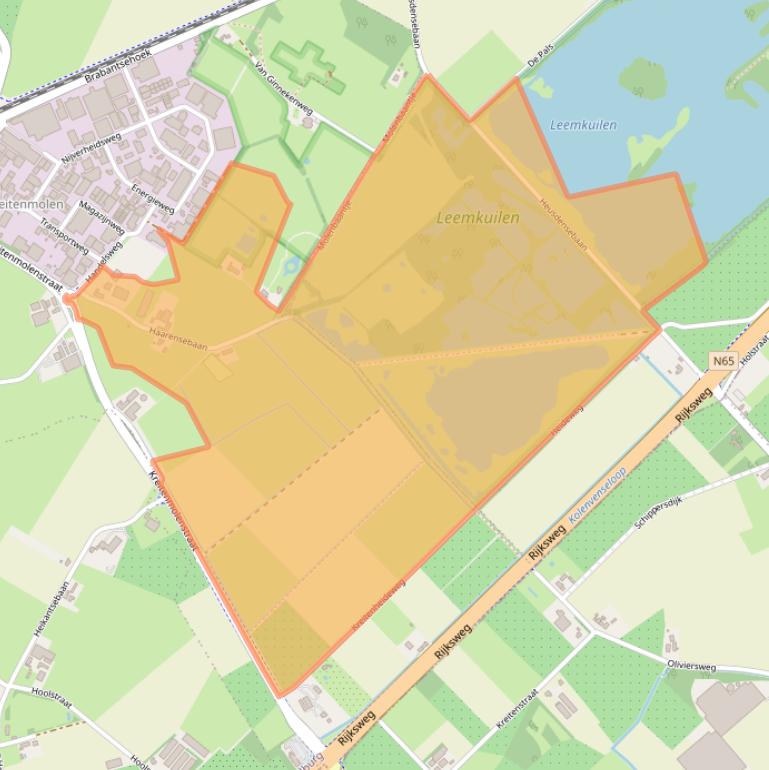 Kaart van postcodegebied 5071NG.