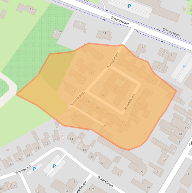 Kaart van postcodegebied 5071RB.