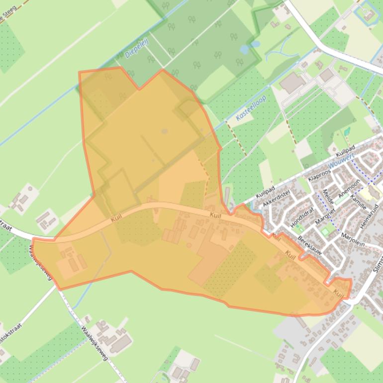 Kaart van postcodegebied 5071RH.