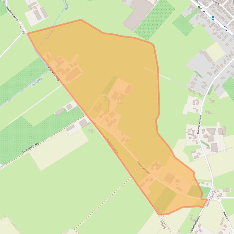 Kaart van postcodegebied 5071RK.