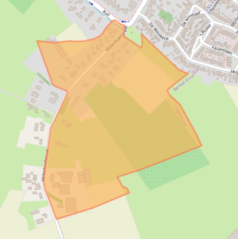 Kaart van postcodegebied 5071RL.