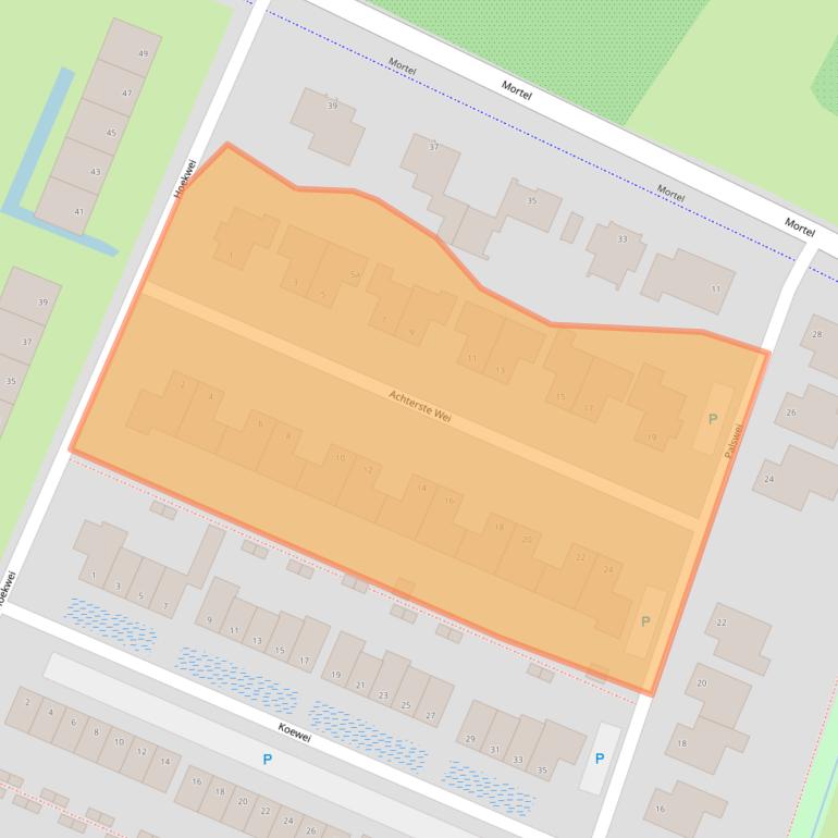 Kaart van postcodegebied 5071SG.