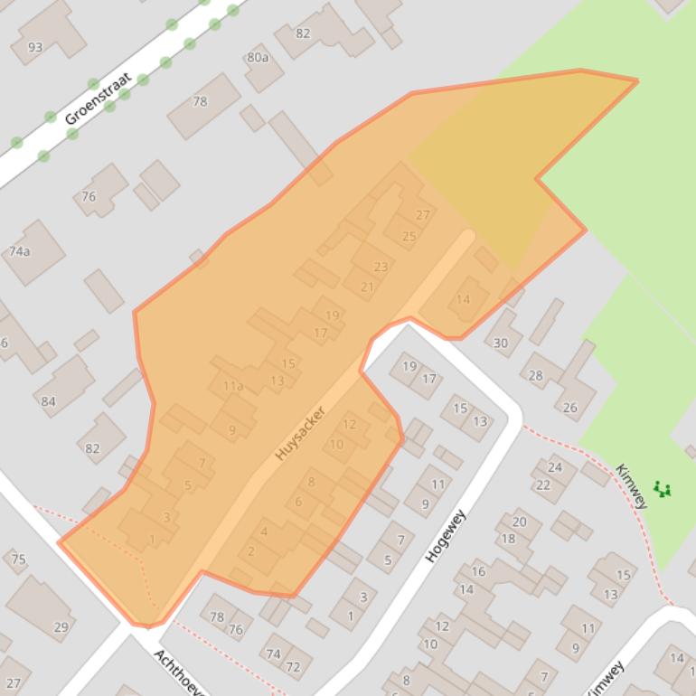Kaart van postcodegebied 5071TC.