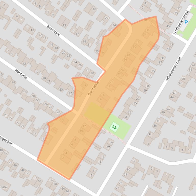 Kaart van postcodegebied 5071TG.