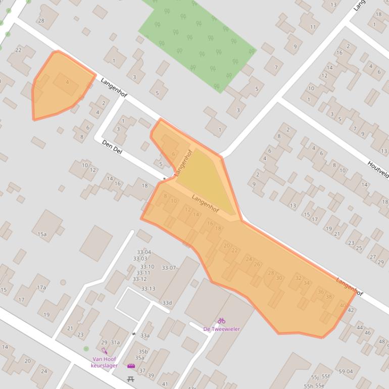 Kaart van postcodegebied 5071TN.