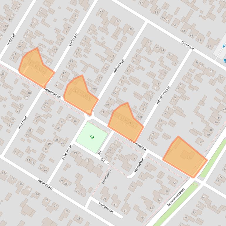 Kaart van postcodegebied 5071VC.