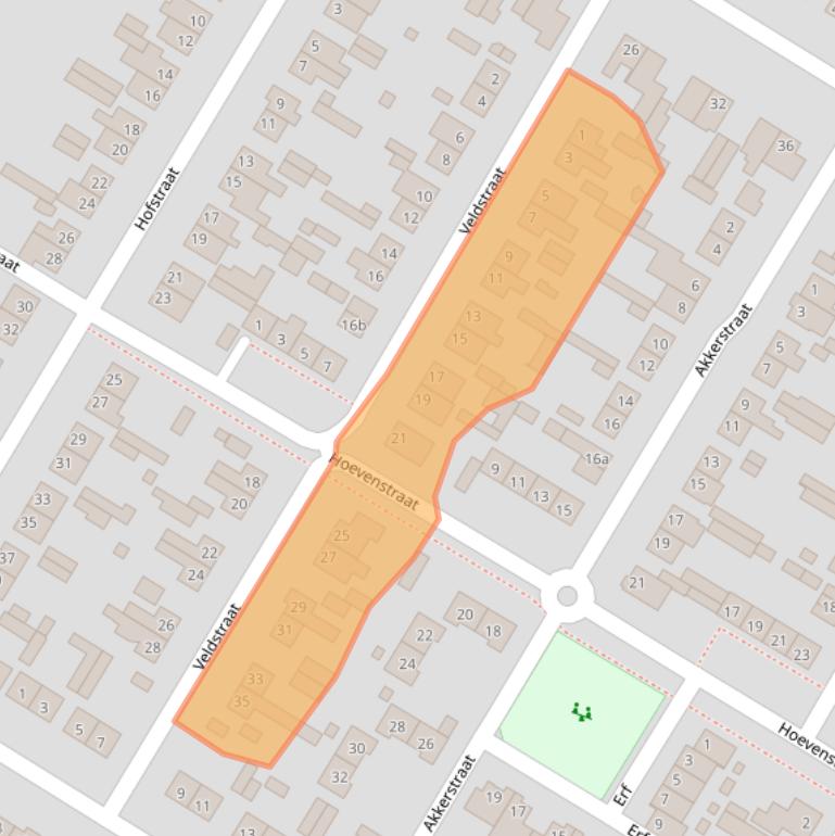 Kaart van postcodegebied 5071VD.