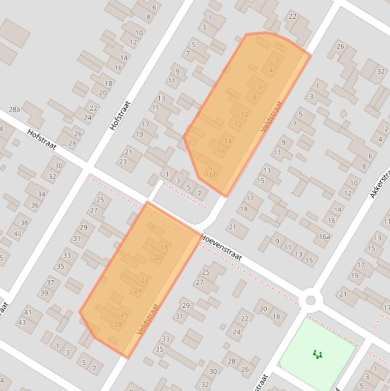 Kaart van postcodegebied 5071VE.