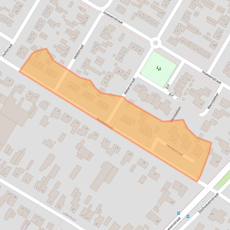 Kaart van postcodegebied 5071VL.