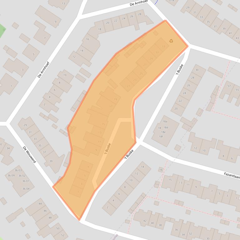 Kaart van postcodegebied 5071VS.