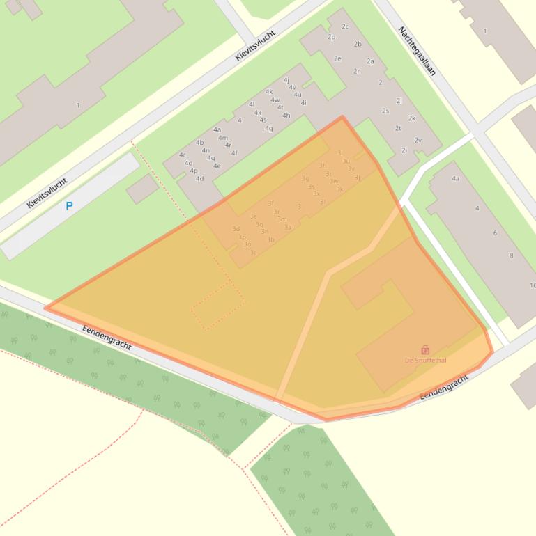 Kaart van postcodegebied 5074MB.