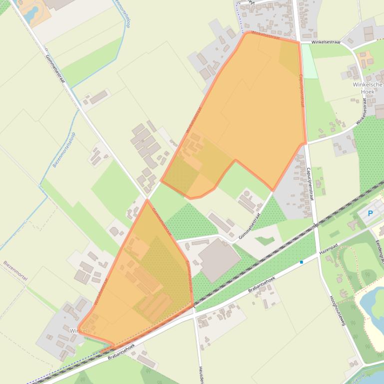 Kaart van postcodegebied 5074PB.