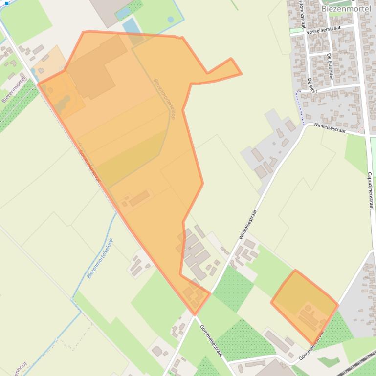 Kaart van postcodegebied 5074PC.