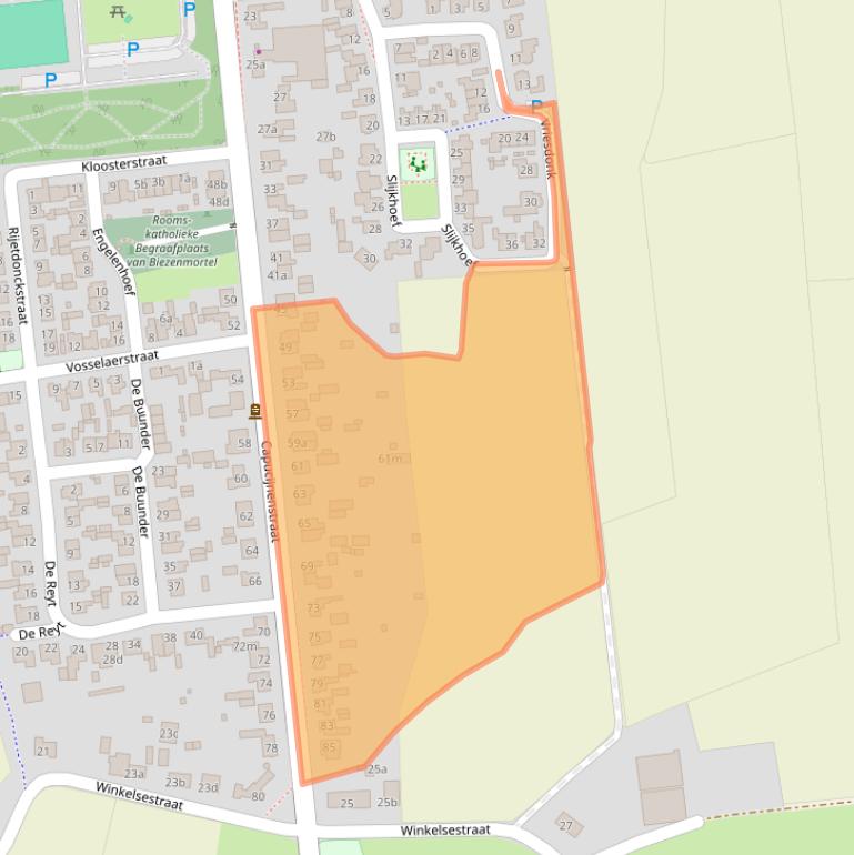 Kaart van postcodegebied 5074PG.