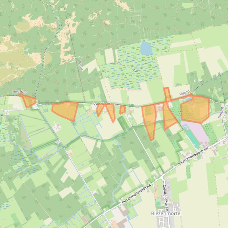 Kaart van postcodegebied 5074RC.