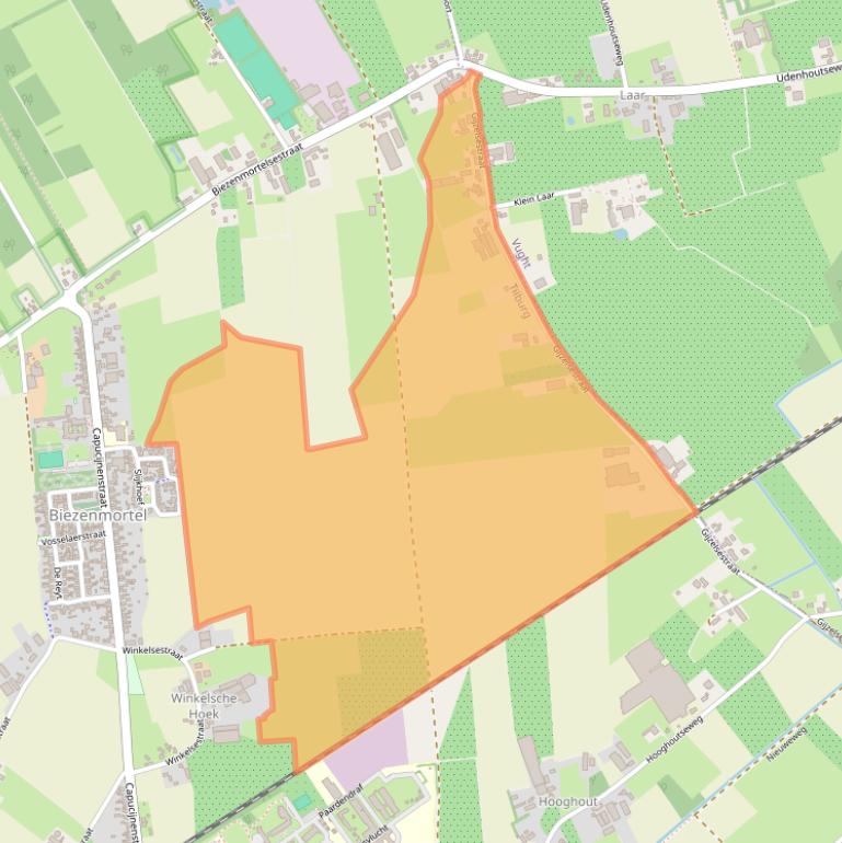 Kaart van postcodegebied 5074RS.