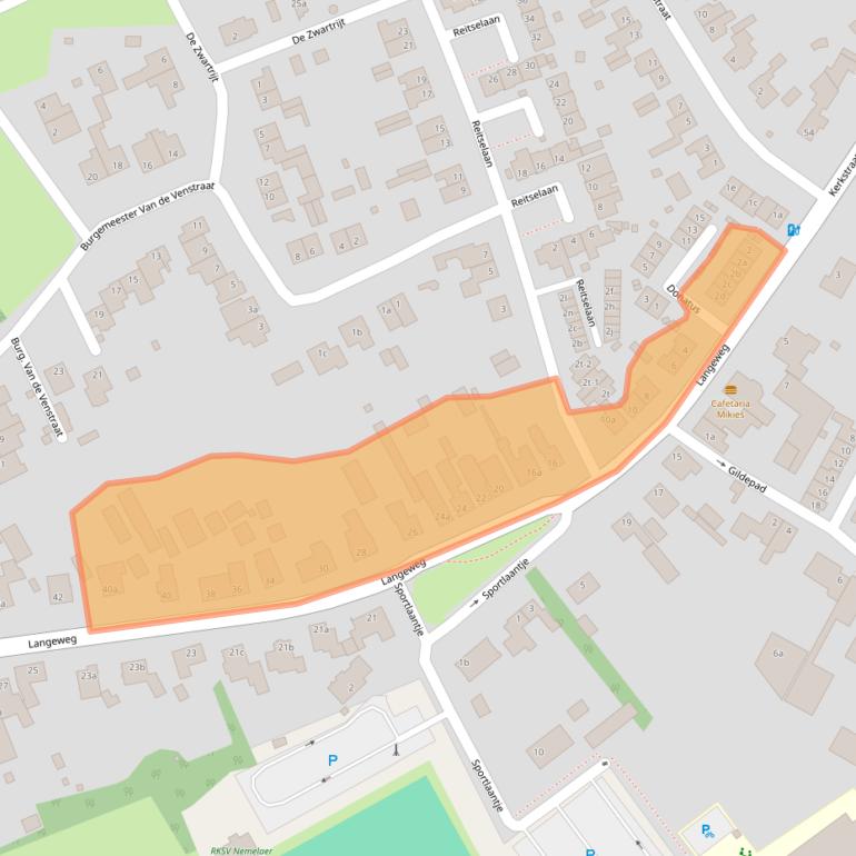 Kaart van postcodegebied 5076AK.