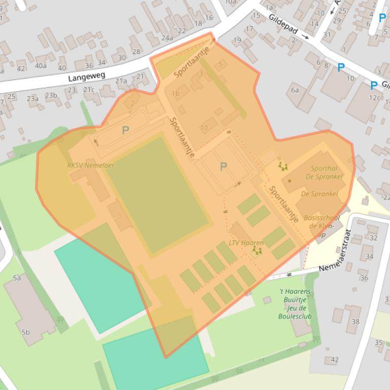 Kaart van postcodegebied 5076AM.