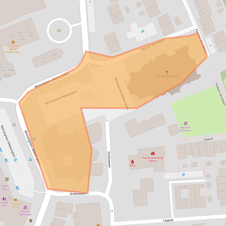 Kaart van postcodegebied 5076AV.