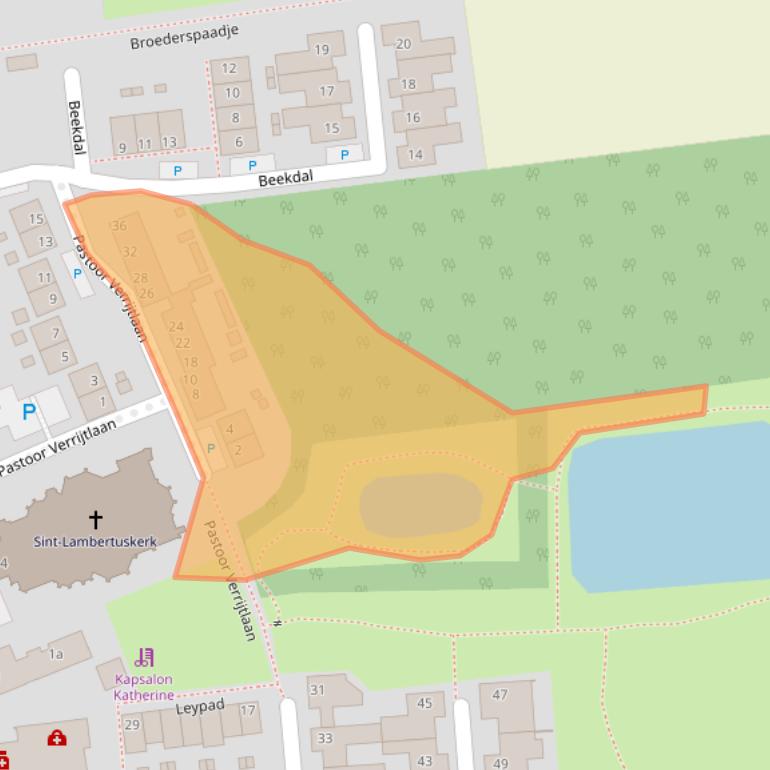 Kaart van postcodegebied 5076BD.