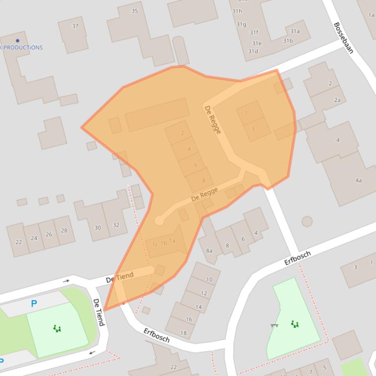 Kaart van postcodegebied 5076BG.