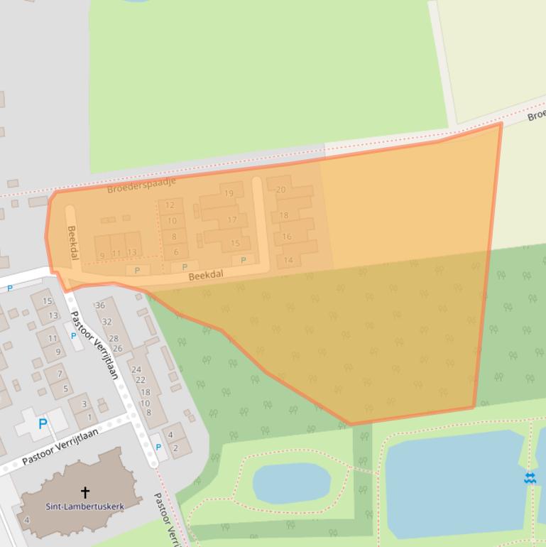 Kaart van postcodegebied 5076BH.