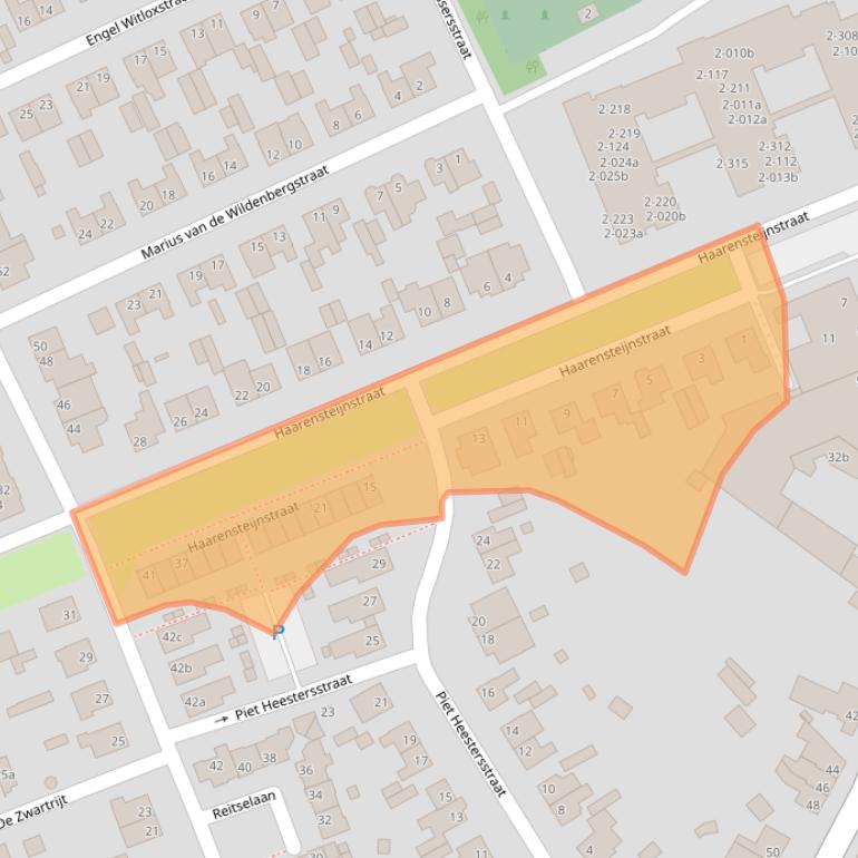 Kaart van postcodegebied 5076CM.