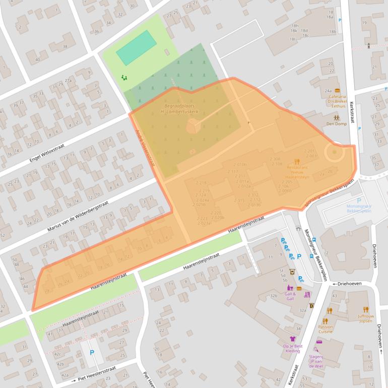 Kaart van postcodegebied 5076CN.