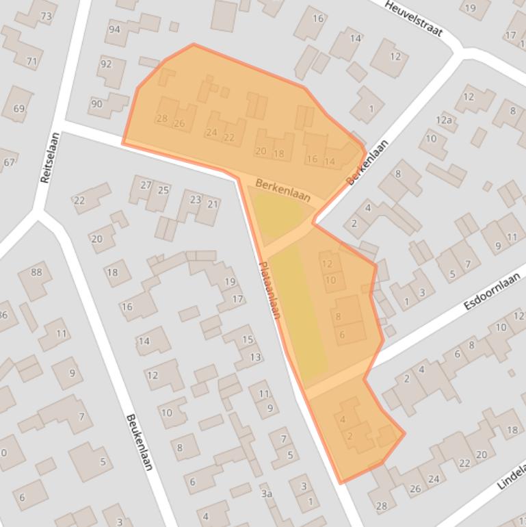 Kaart van postcodegebied 5076ED.