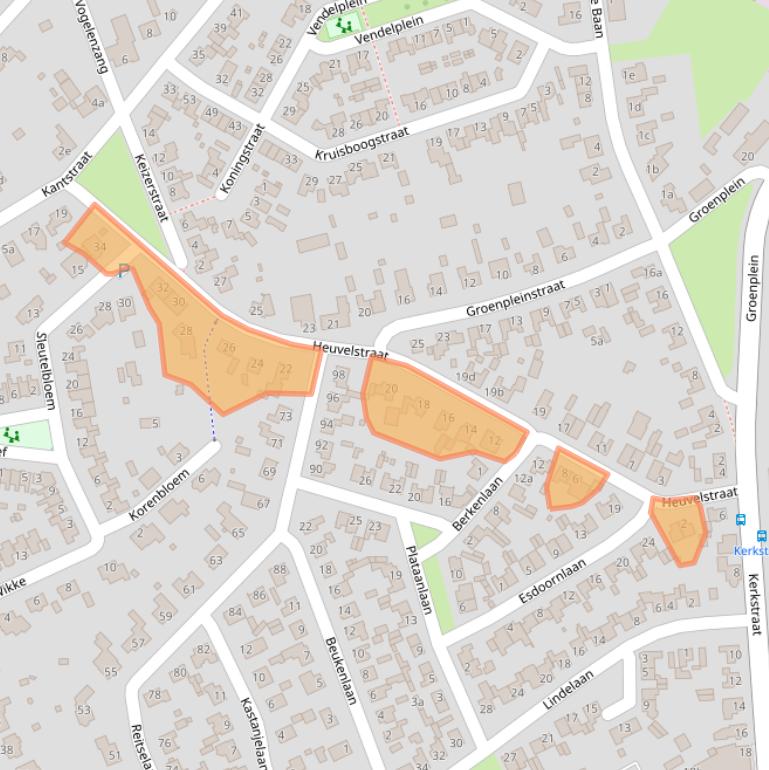 Kaart van postcodegebied 5076EJ.