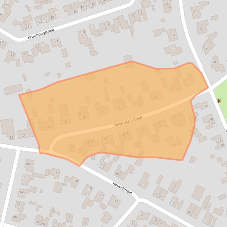 Kaart van postcodegebied 5076EK.