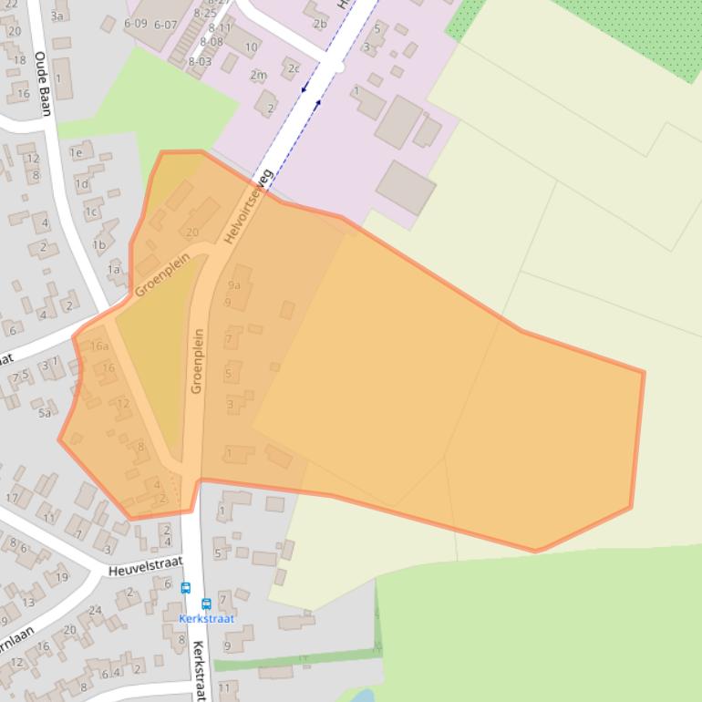 Kaart van postcodegebied 5076EL.