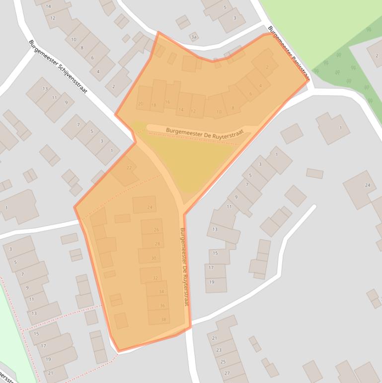 Kaart van postcodegebied 5076GB.