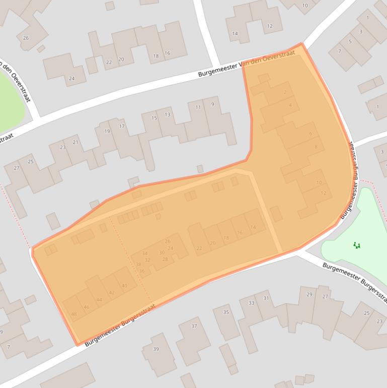 Kaart van postcodegebied 5076GJ.