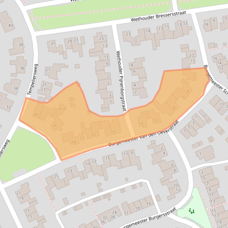 Kaart van postcodegebied 5076GL.