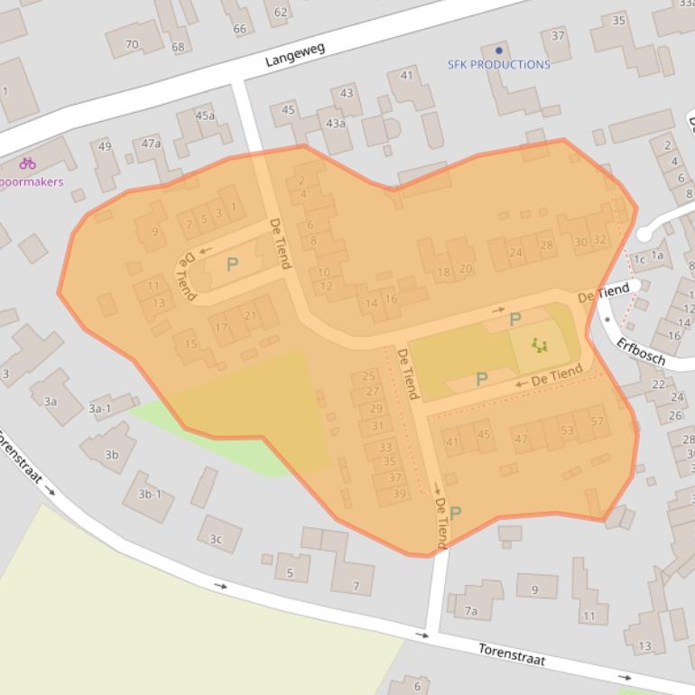 Kaart van postcodegebied 5076GZ.